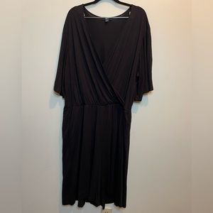 Ellos Black Romper Cross Over Front Short Sleeves Size 1X